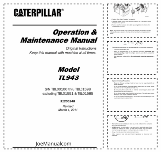 CAT TL943 Telehandler Operation and Maintenance Manual