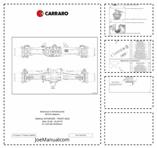 Carraro Deutz Front Axle 20 26 FR Repair Manual