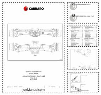 Carraro Deutz Front Axle 20 49 Repair Manual
