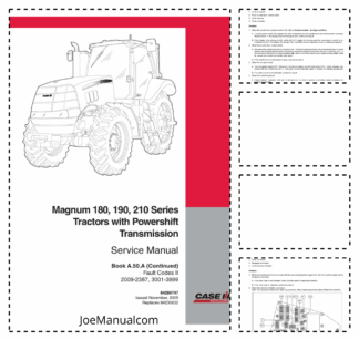 Case IH Magnum 180 190 210 Tractors Fault Codes Service Manual