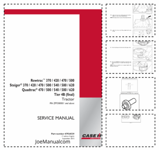 Case Rowtrac Steiger Quadtrac Tier 4B Tractor Serice Manual ZFF308001 and Above