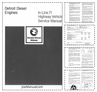 Detroit Diesel Engines In Line 71 Highway Vehicle Service Manual