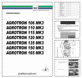 Deutz Fahr Agrotron 106 110 115 120 135 150 165 MK3 Workshop Manual