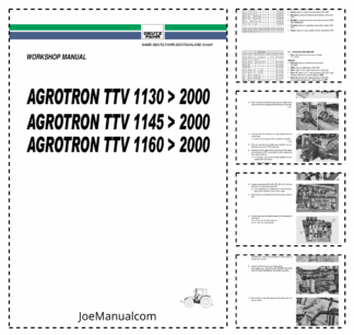 Deutz Fahr Agrotron TTV 1130 1145 1160 Mtr 2000 Workshop Manual