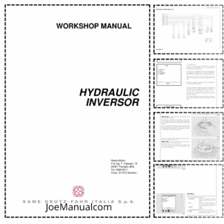 Deutz Fahr Hydraulic Inversor 110 130 Workshop Manual