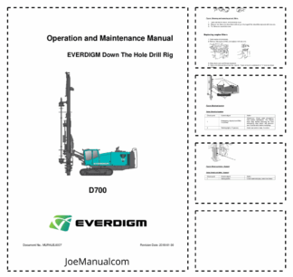 Everdigm D700 Down The Hole Drill Rig Operation and Maintenance Manual