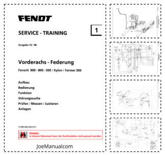 Fendt Favorit 900 800 500 Xylon Farmer 300 Training Service Manual DE