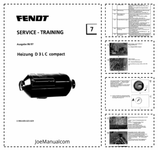 Fendt Heizung D3LC Compact Service Manual DE
