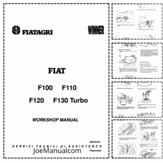 Fiat F100 F110 F120 F130 Turbo Tractor Workshop Manual