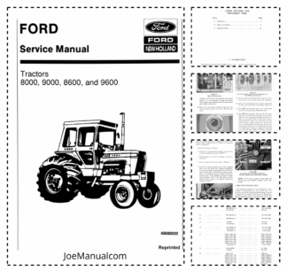 Ford 8000 9000 8600 9600 Tractors Service Manual 40800020