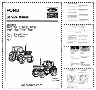 Ford TW5 TW15 TW25 TW35 8530 8630 8730 8830 Tractors Service Manual Vol1