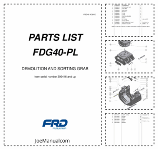 Furukawa FDG40 Selector Grab Parts Catalog