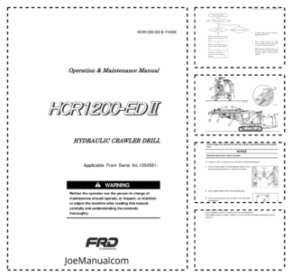 Furukawa HCR1200EDII Hydraulic Crawler Drill Operators Manual