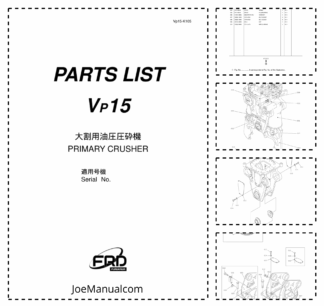 Furukawa VP15 Primary Crusher Parts Catalog