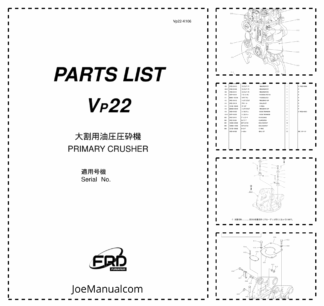 Furukawa VP22 Primary Crusher Parts Catalog