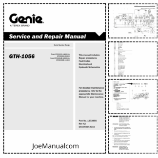 Genie TEREX GTH-1056 Telehandler Service Manual 2016
