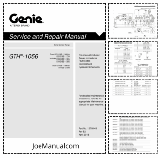 Genie TEREX GTH-1056 Telehandler Service Manual 2018