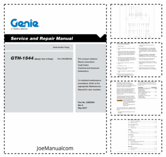 Genie TEREX GTH-1544 with Deutz Tier 4 Telehandler Service Manual 2017