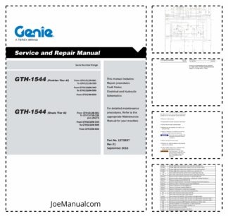 Genie TEREX GTH-1544 with Perkins and Deutz 4i Telehandler Service Manual 2016