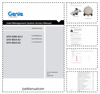 Genie TEREX GTH-2506 AU 3 GTH-4014 AU GTH-4018 AU Telehandler Service Manual 2015