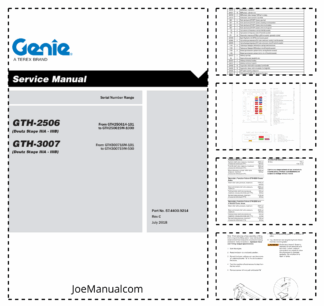 Genie TEREX GTH-2506 GTH-3007 with Deutz Stage IIIA IIIB Telehandler Service Manual 2018
