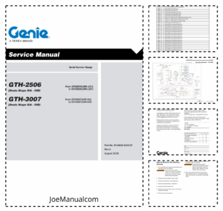 Genie TEREX GTH-2506 GTH-3007 with Deutz Stage IIIA IIIB Telehandler Service Manual