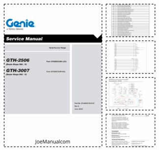 Genie TEREX GTH-2506 GTH-3007 with Deutz Stage IIIA V Telehandler Service Manual 2019