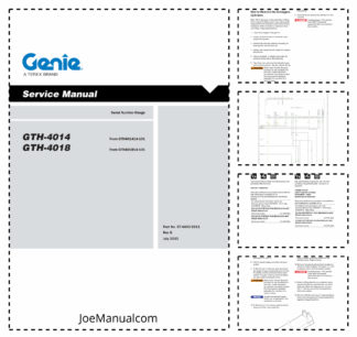Genie TEREX GTH-4014 GTH-4018 Telehandler Service Manual 2015