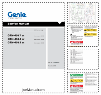 Genie TEREX GTH-4017 EX GTH-4514 EX GTH-4013 EX Telehandlers Service Manual