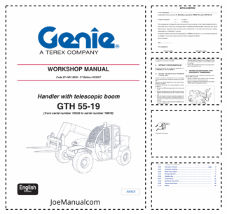 Genie TEREX GTH 55-19 Telehandler Service Manual from SN 10242 to 18818