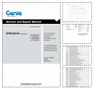 Genie TEREX GTH-5519 with Deutz 4i Telehandler Service Manual 2019