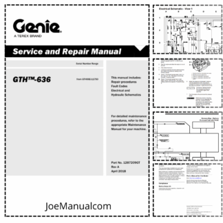 Genie TEREX GTH-636 Telehandler Service Manual from SN GTH06E-11750