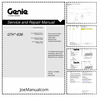 Genie TEREX GTH-636 Telehandler Service and Repair Manual 2018