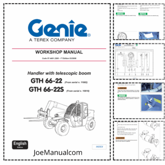 Genie TEREX GTH 66-22 GTH 66-22S Telehandler Workshop Manual 2006