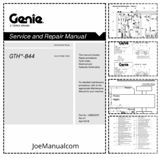 Genie TEREX GTH-844 Telehandler Service Manual from SN GTH08E-11500