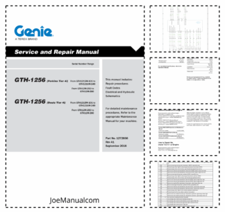 Genie TEREX GTX-1256 GTX1256 with Perkins and Deutz 4I Telehandler Service Manual 2016
