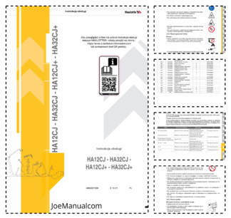 Haulotte HA12CJ HA32CJ HA12CJ PLUS HA32CJ PLUS Operators Manual PL
