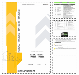 Haulotte HA12CJ HA32CJ HA12CJ PLUS HA32CJ PLUS Service Manual PL 2021
