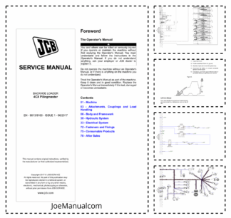 JCB 4CX Pilingmaster Backhoe Loader Service Manual 9813/8100