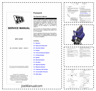 JCB 6TFT 6TST Dumper Service Manual 9813/5300