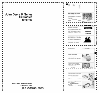 John Deere K Series Air Cooled Engines CTM5 Service Manual