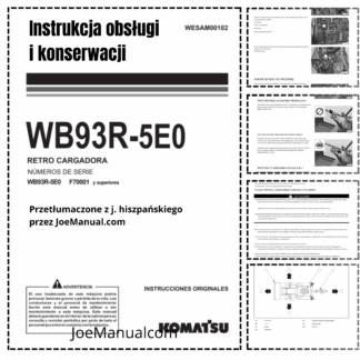 Komatsu WB93R-5E0 Backhoe Operation and Maintenance Manual PL