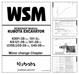 Kubota KX91 3 KX101 3 KX121 3 KX161 3 U35 3 U45 3 Excavator Service Manual