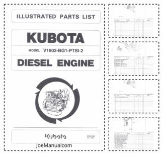 Kubota V1902B Diesel Engine Parts Manual