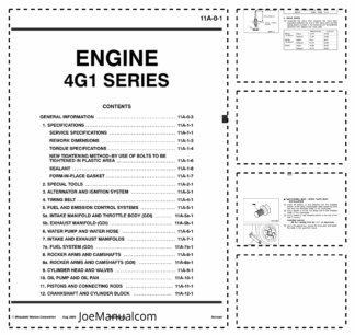 Mitsubishi 4G18 Engine Service Manual