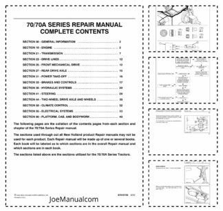 New Holland 70 70A Series Tractors Repair Manual 87018730