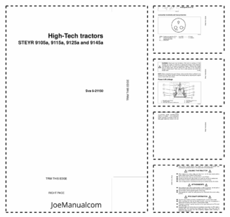 Steyr 9105A 9115A 9125A 9145A Tractors Operators Manual