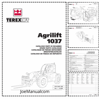 TEREX Agrilift 1037 Telehandler Parts Catalog