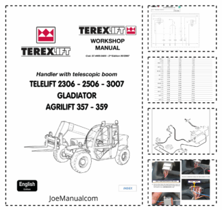 TEREX Telelift 2306 2506 3007 Gladiator Agrilift 357 359 Telehandler Workshop Manual 2007