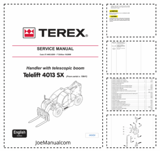 TEREX Telelift 4013 SX Telehandler Service Manual from SN 15641